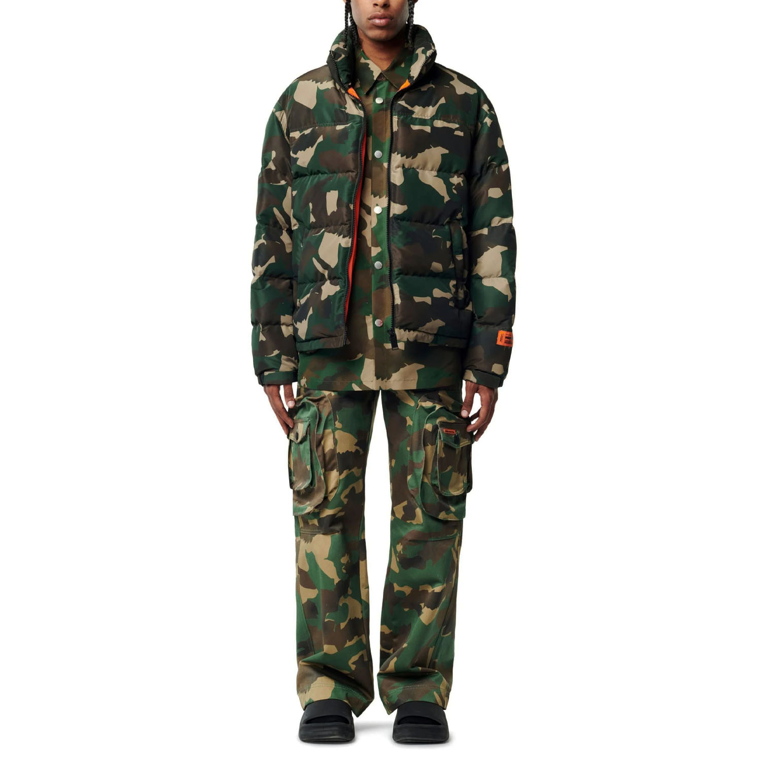 Куртка Heron Preston Nylon Camo Puffer Camo Green — купити в